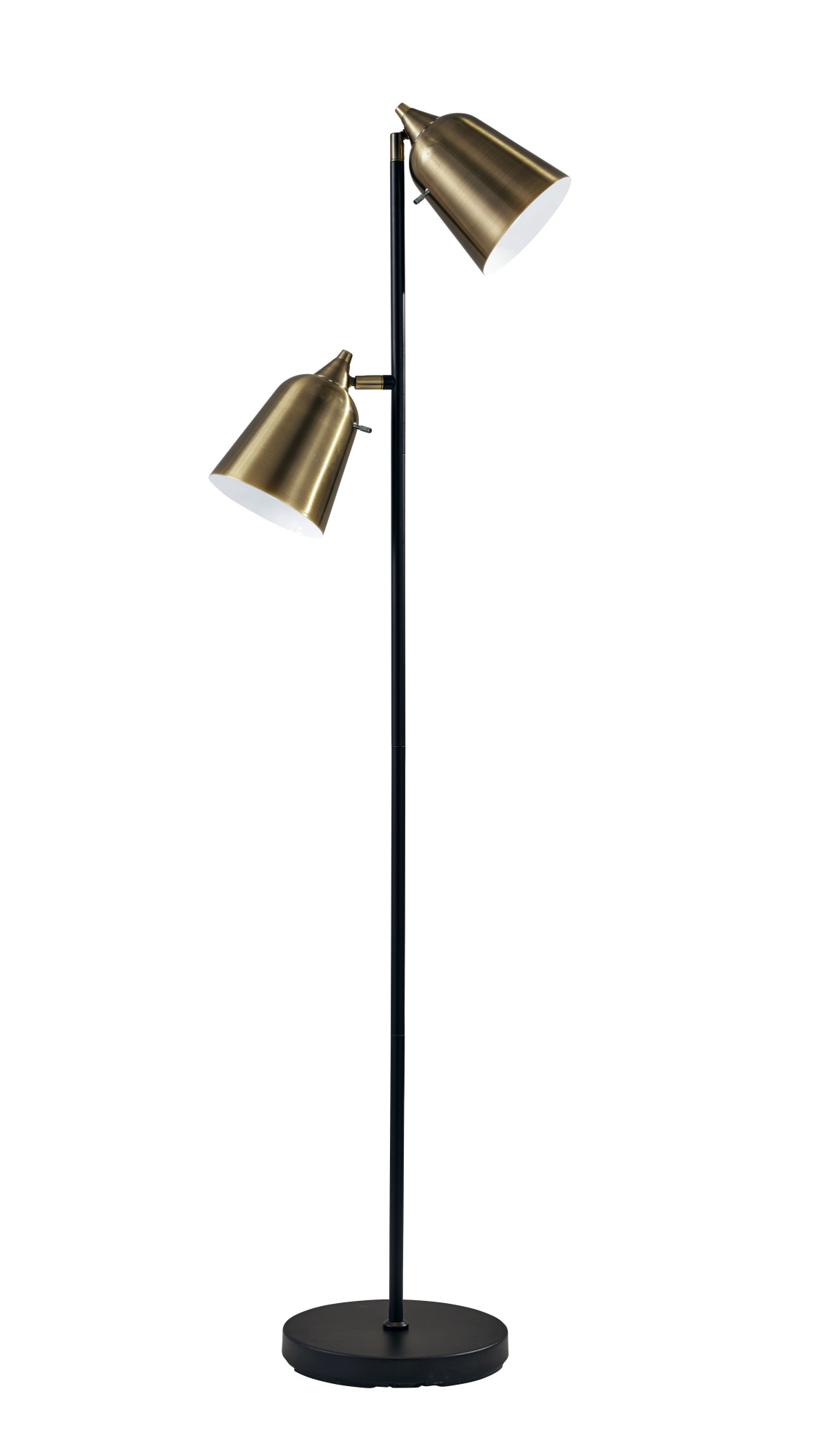 Details About Adesso 3237 Malcolm 2 Light 58 Tall Floor Lamp Brassblack regarding size 1127 X 2000