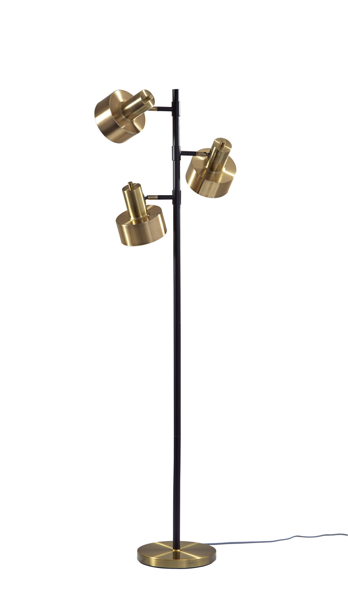 Details About Adesso 3588 Clayton 3 Light 67 Tall Tree Floor Lamp Brassblack in proportions 1147 X 2000