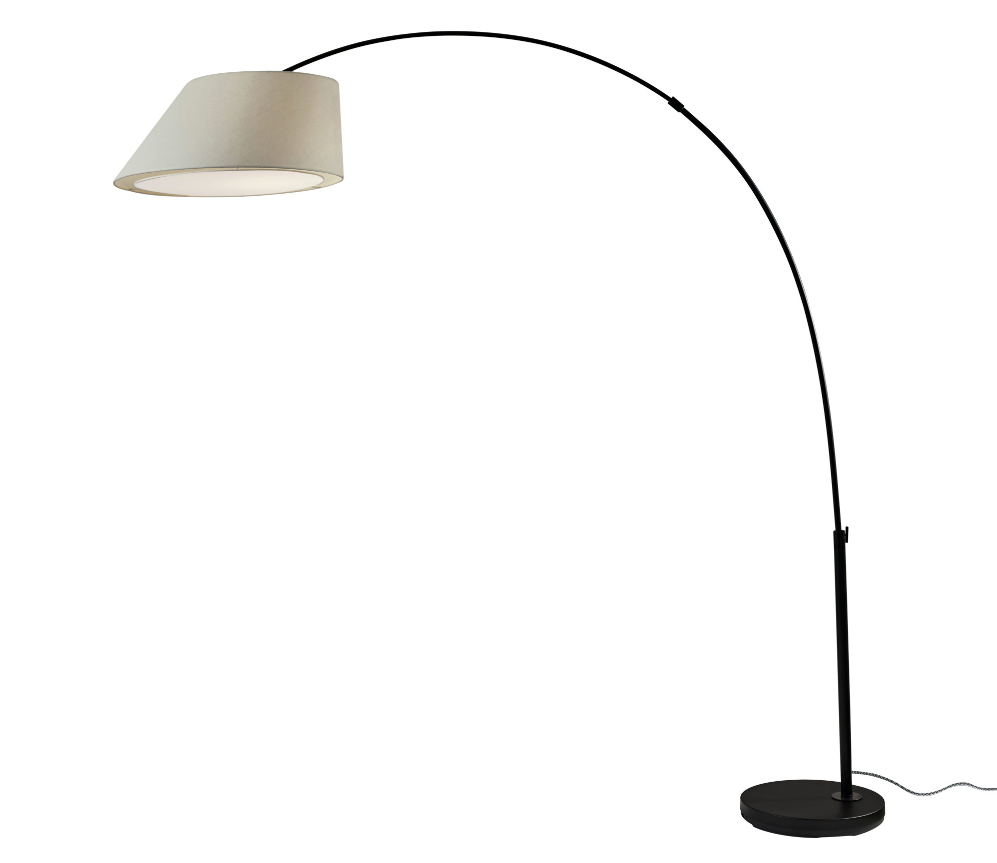 Details About Adesso 6281 Mulberry 1 Light 85 Tall Arc Floor Lamp Black inside measurements 2000 X 1730