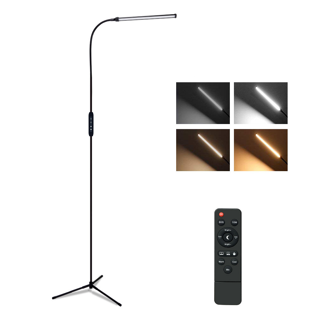 Details About Adjustable Led Floor Lamp Dimmable Standing Reading Light Gooseneck Home Office within measurements 1000 X 1000