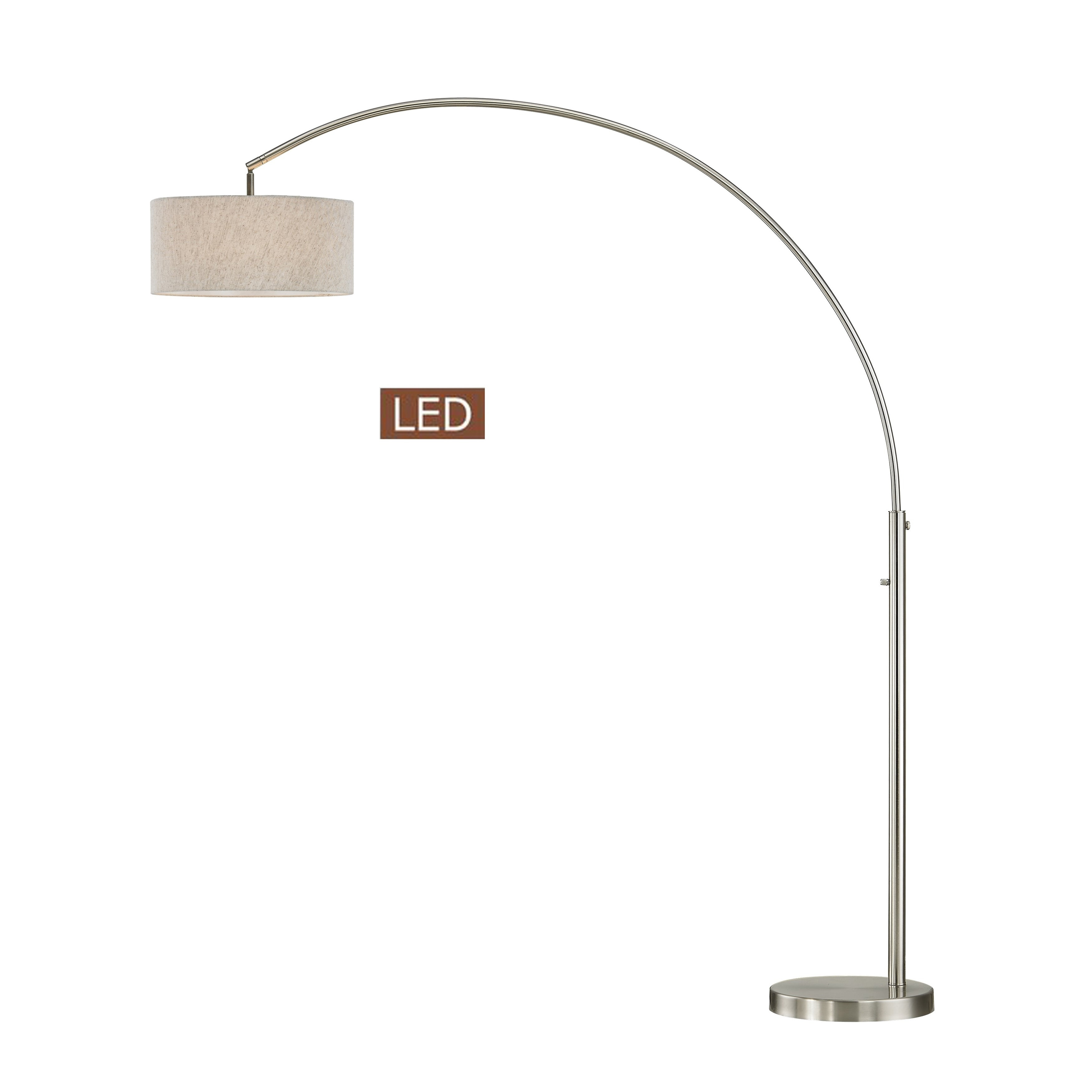Details About Artiva Usa Elena Brushed Steel Chrome 80 Inch Led Arch Floor Lamp With Dimmer throughout size 3500 X 3500