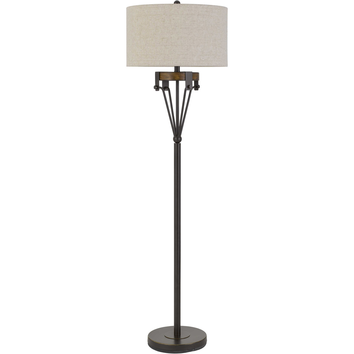 Details About Cal Lighting Accessories Bo 2888fl Kirkcaldy Floor Lamp Black Iron With Wood with proportions 1200 X 1200