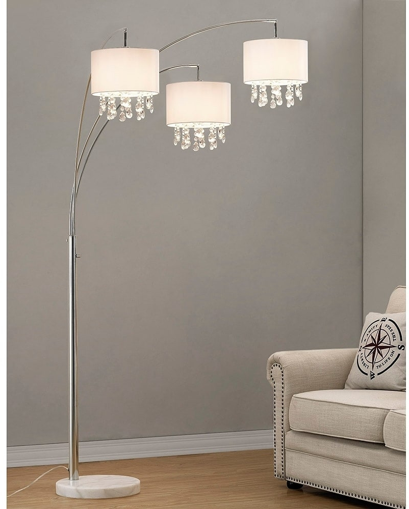Details About Chrome Crystal 3 Light Arch Floor Lamp Lightning Dcor Lamps Home Accent Lantern in size 802 X 1000