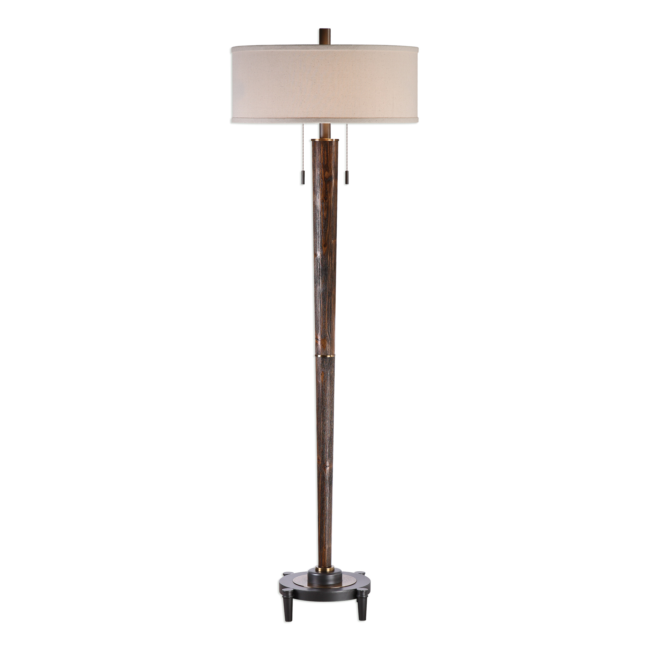 Details About Elegant Mid Century Modern Tapered Wood Floor Lamp Dark Vintage Style Masculine within proportions 2100 X 2100