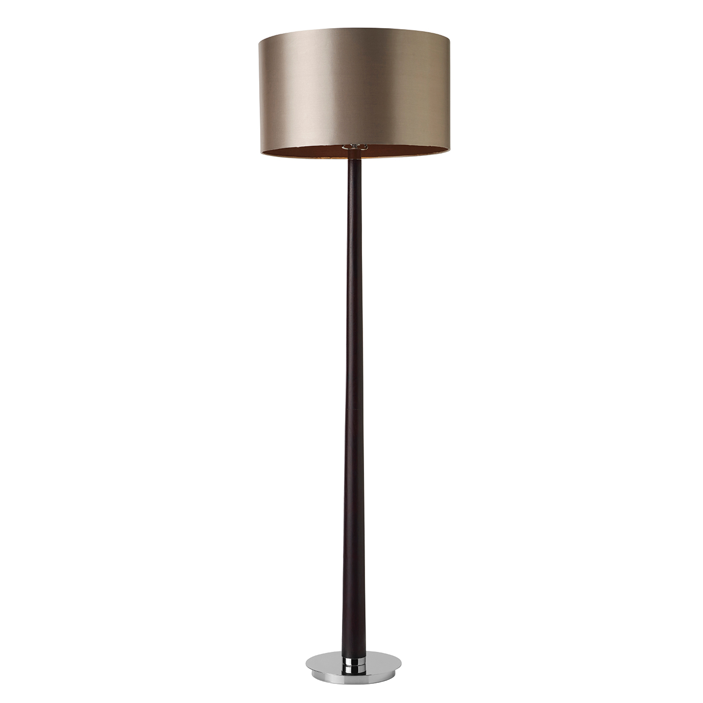 Details About Endon Corvina Floor Lamp 60w Walnut Effect Wood Mink Faux Silk with regard to measurements 1400 X 1400