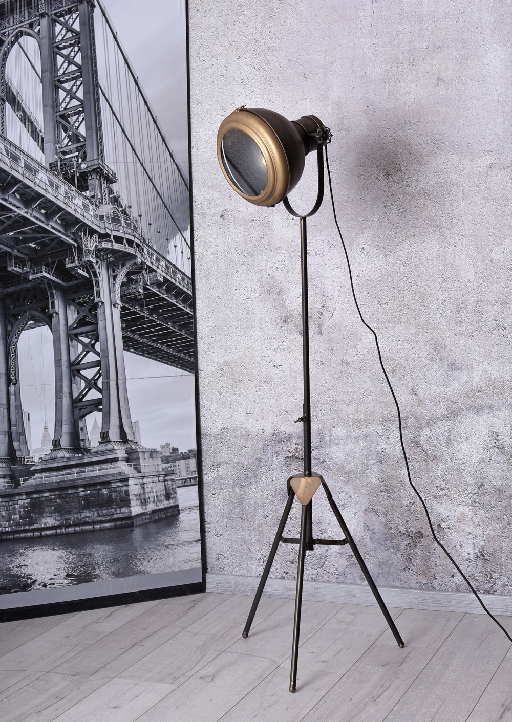 Details About Floor Lamp Industrial Design Light Loft Standard Bauhaus Metalllampe Art Deco in dimensions 1000 X 1411