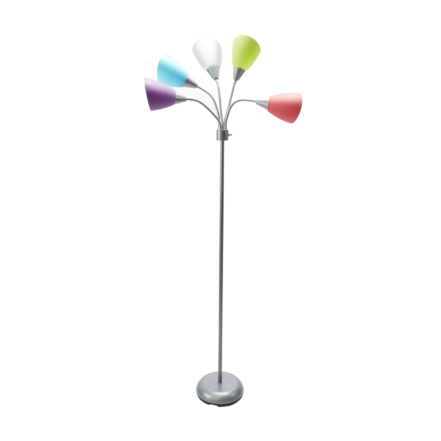 Details About Floor Lamp Stand W 5 Multi Color Light Shade Adjustable Arm Room Lighting Dorm intended for size 1500 X 1500