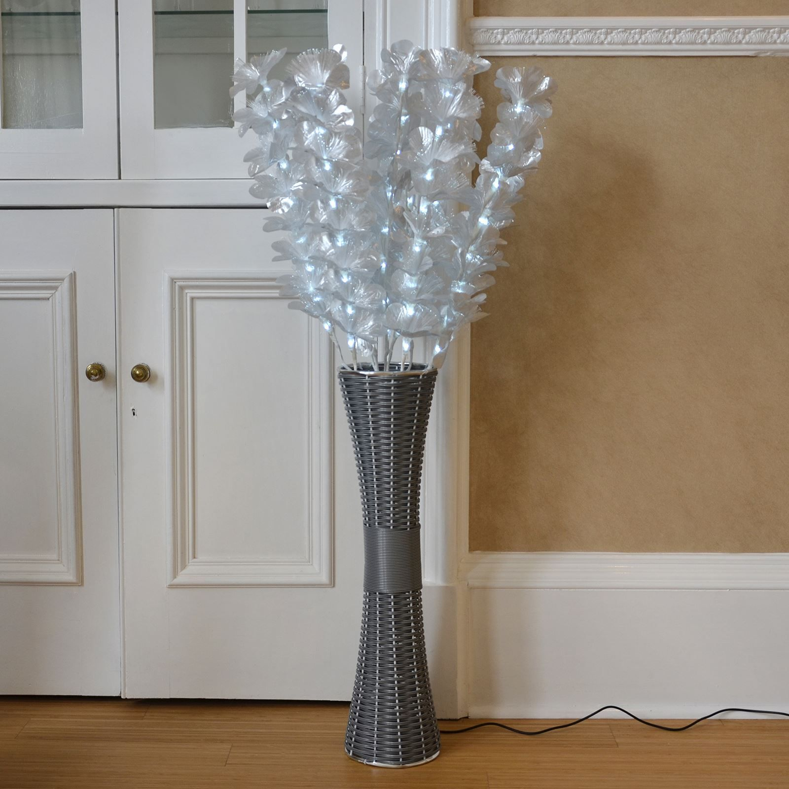 Details About Floor Standing Fibre Optic Wicker Lamp Flower throughout measurements 1600 X 1600