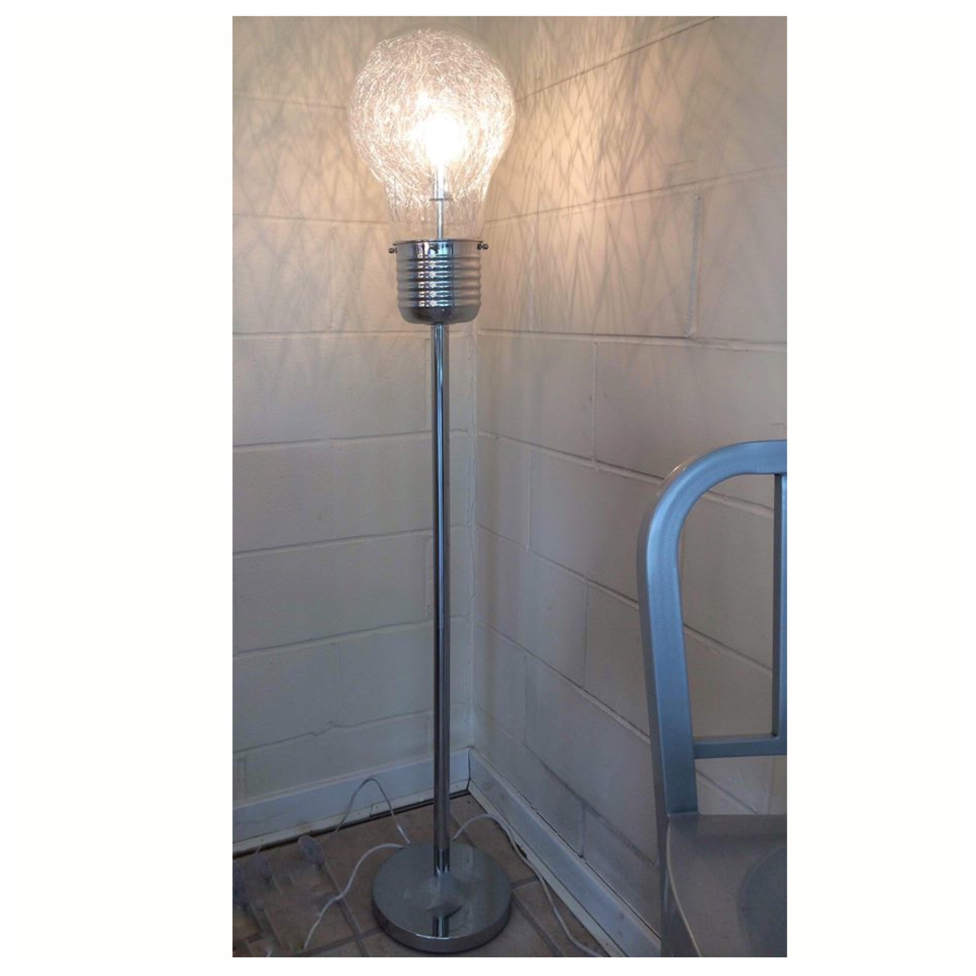 Details About Giant Silver Bulb Floor Lamp Huge Glass Chrome Bulb Floor Light Lighting intended for sizing 1936 X 1936