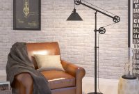 Details About Industrial Pulley Floor Lamp Adjustable Height Foot Switch Black Bell Shade intended for proportions 1500 X 1500