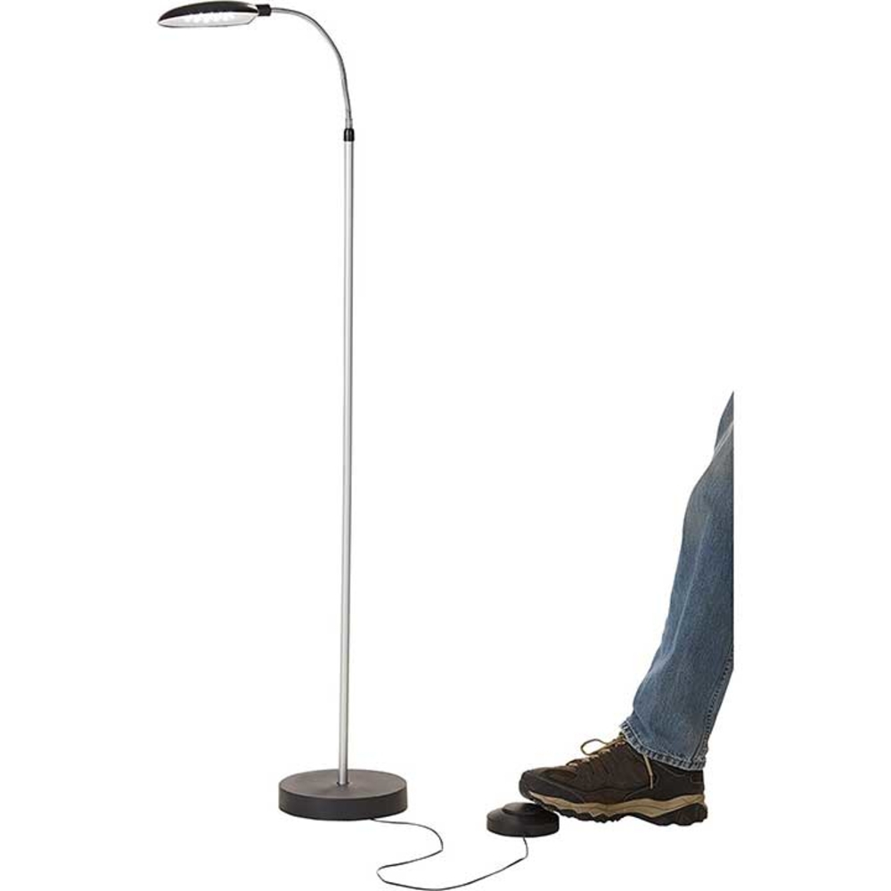 Details About Jobar Jb7243sil Battery Operated Led Cordless Anywhere Floor Lamp Foot Control with size 1000 X 1000