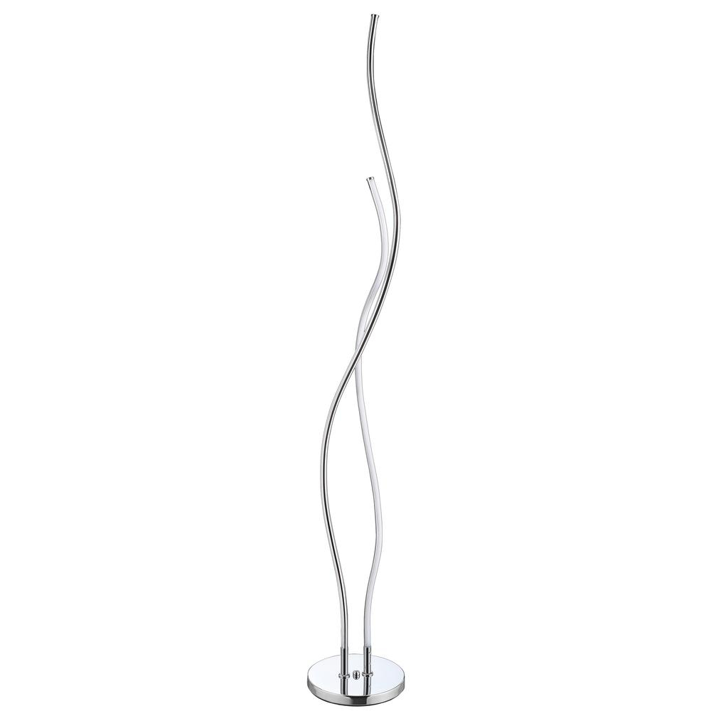 Details About Jonathan Y Floor Lamp 6375 In Integrated Led Minimalist Metal Base Chrome for measurements 1000 X 1000