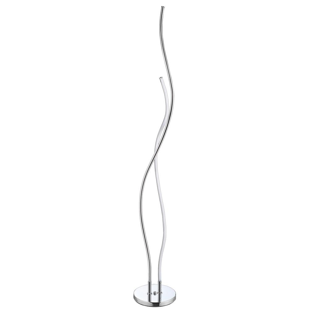 Details About Jonathan Y Floor Lamp 6375 In Integrated Led Minimalist Metal Base Chrome in proportions 1000 X 1000