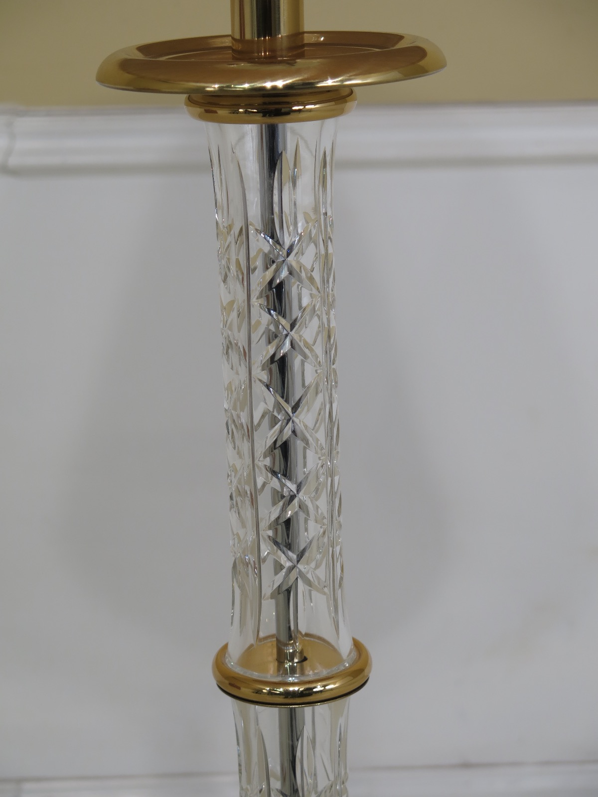 Details About Lf47133ec Waterford Crystal Brass Floor Lamp W Shade intended for measurements 1200 X 1600