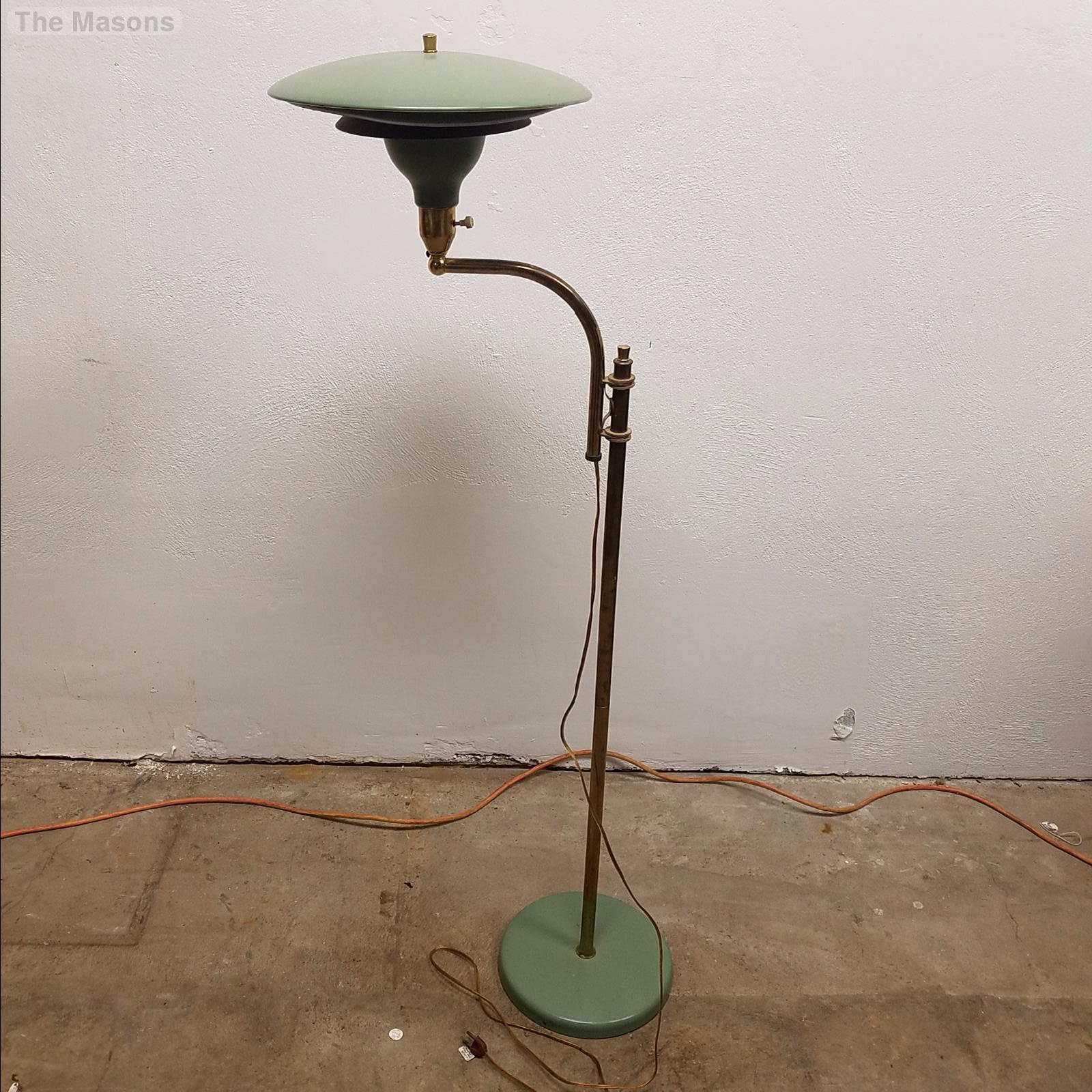 Details About Mid Century Signed Mg Wheeler Floor Lamp Green with regard to proportions 1600 X 1600