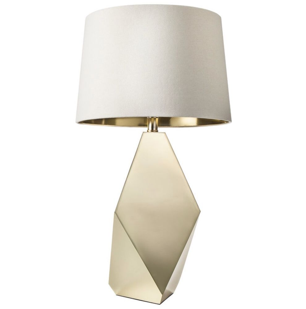 Details About Modern Table Lamp Gold Metal Base W White throughout measurements 990 X 1000