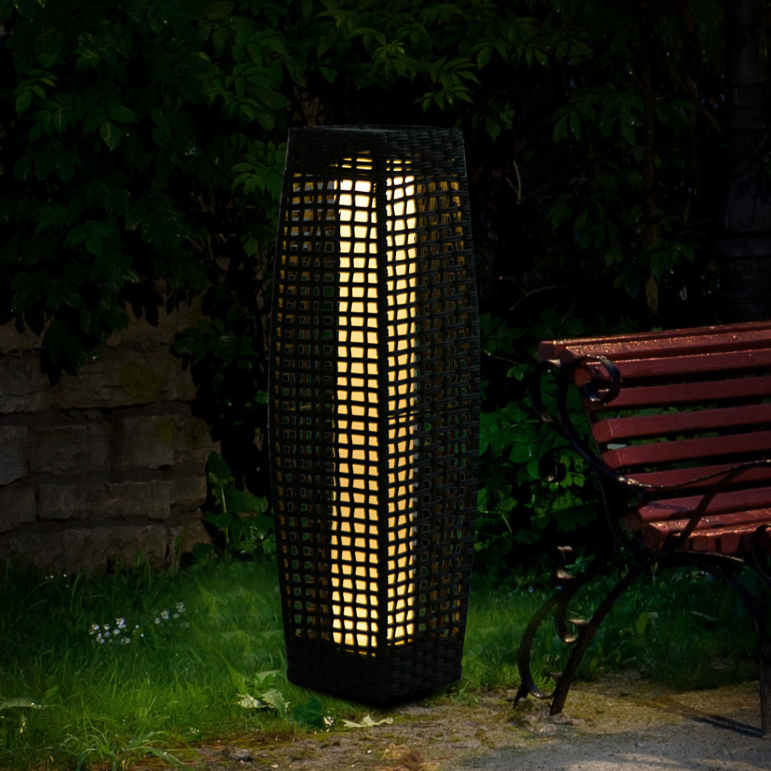 Details About Outsunny Rattan Lamp Solar Led Powered Effect Wicker Patio Outdoor Balcony Light with dimensions 1500 X 1500