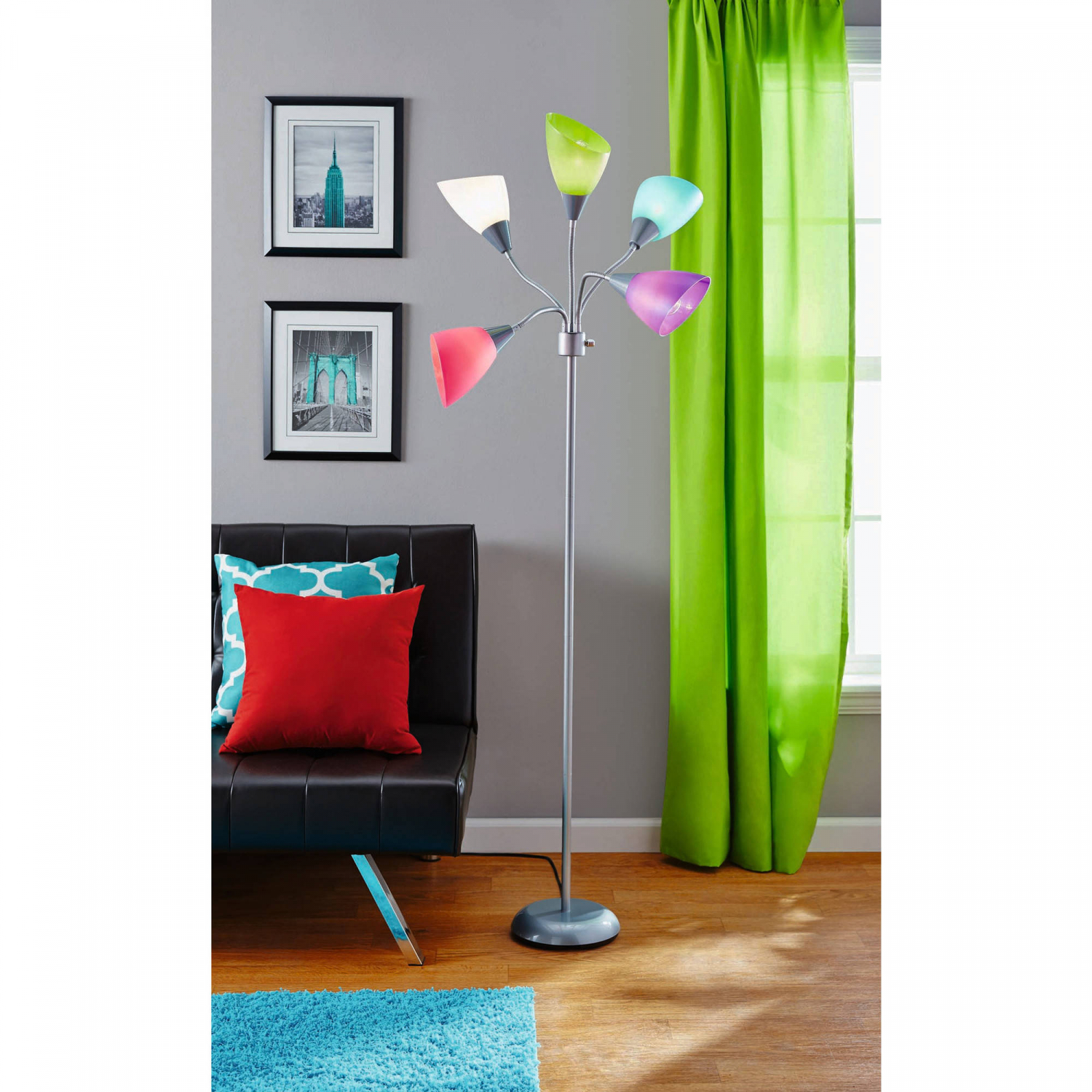 Details About Purplegreenbluepink 5 Light Floor Lamp Home Living Room Side Accent Light pertaining to sizing 1500 X 1500