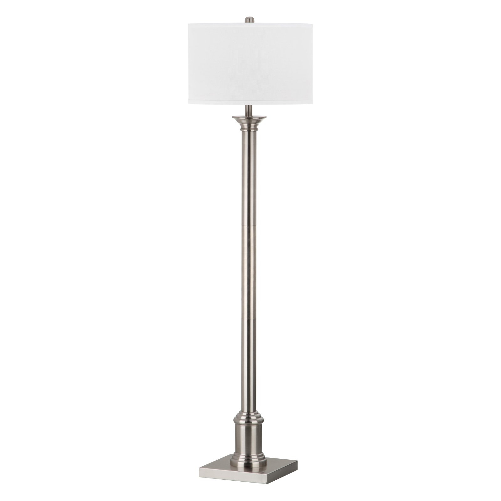 Details About Safavieh Livia 60 Inches H Solid Glam Floor Lamp Nickel Or Off White Shade New within proportions 1600 X 1600