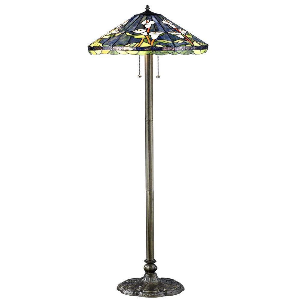 Details About Tiffany Floor Lamp Light Shade Stained Glass 60 In Bronze Pull Chain Empire within measurements 1000 X 1000
