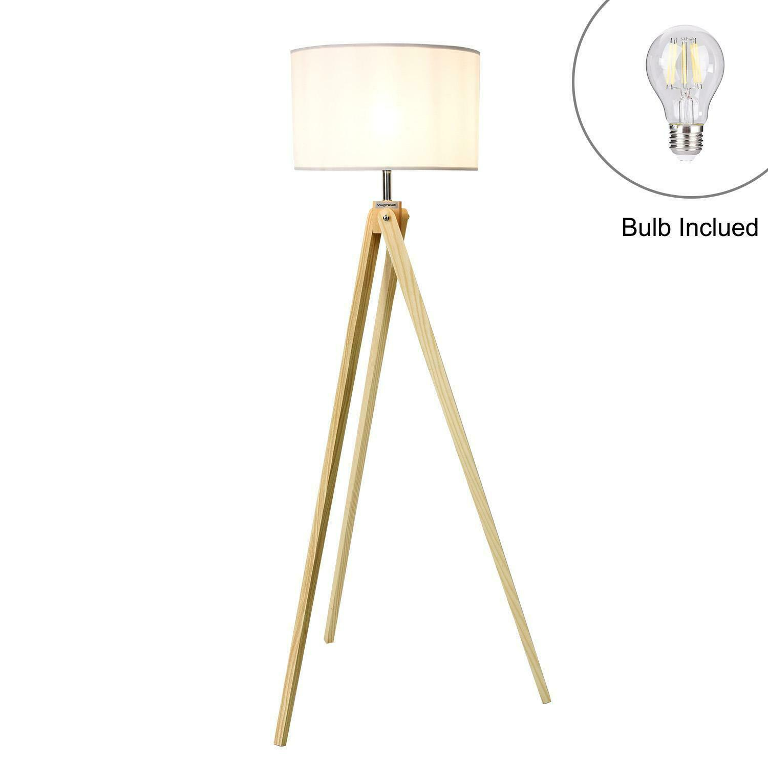 Details About Tripod Spotlight Floor Lamp Light Industrial Wooden Lighting Office Bedroom Lamp with measurements 1500 X 1500