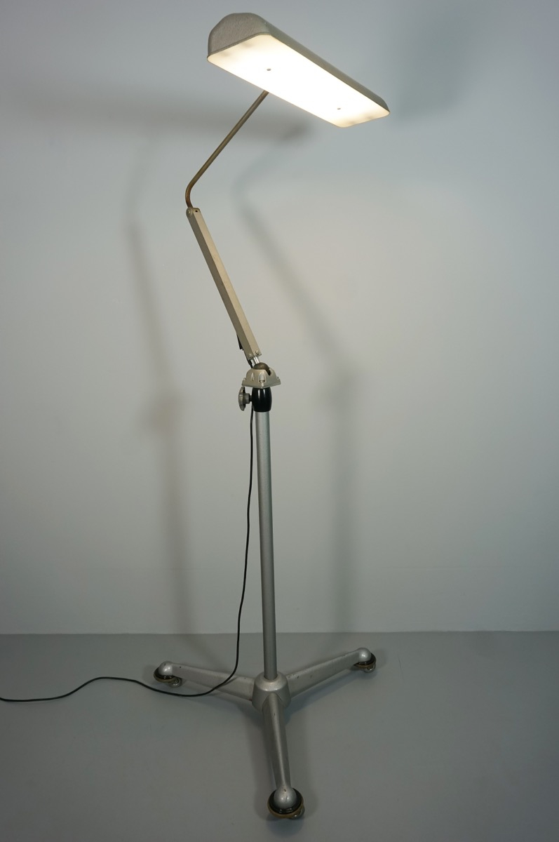 Details About Vintage Elwalux Floorlamp Floor Lamp Work Light On Rolls Loft 1z inside measurements 797 X 1200