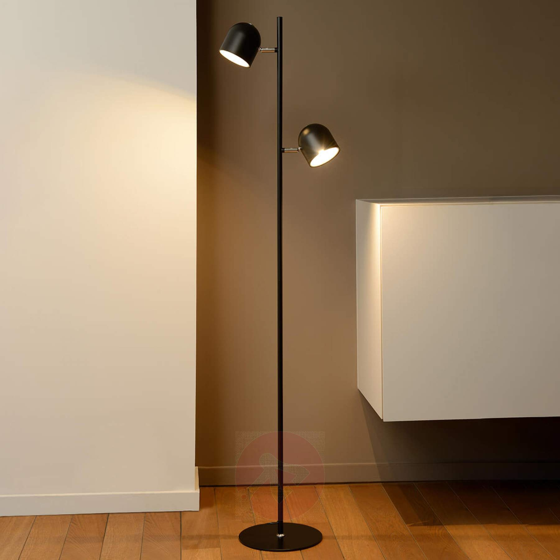 Dimmable Led Floor Lamp Skanska In Black pertaining to proportions 1800 X 1800