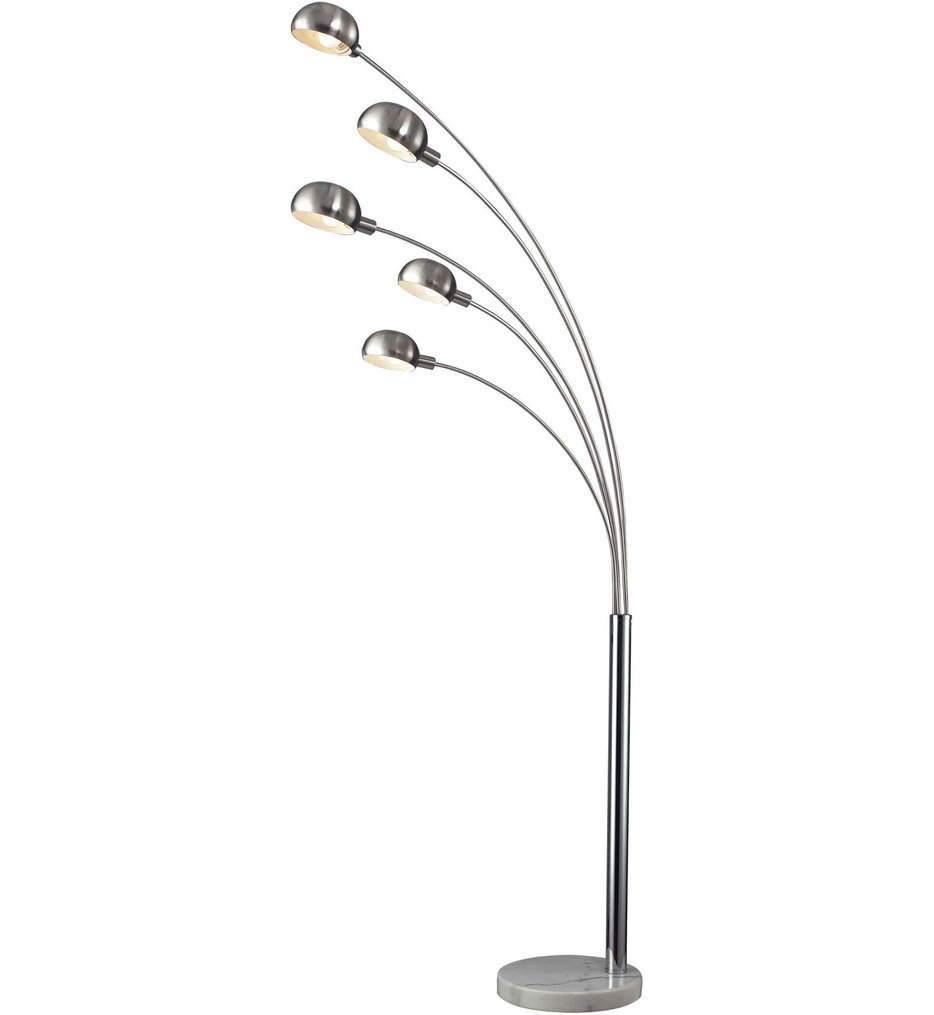 Dimond D2173 Penbrook Chrome White Arc Floor Lamp pertaining to measurements 934 X 1015