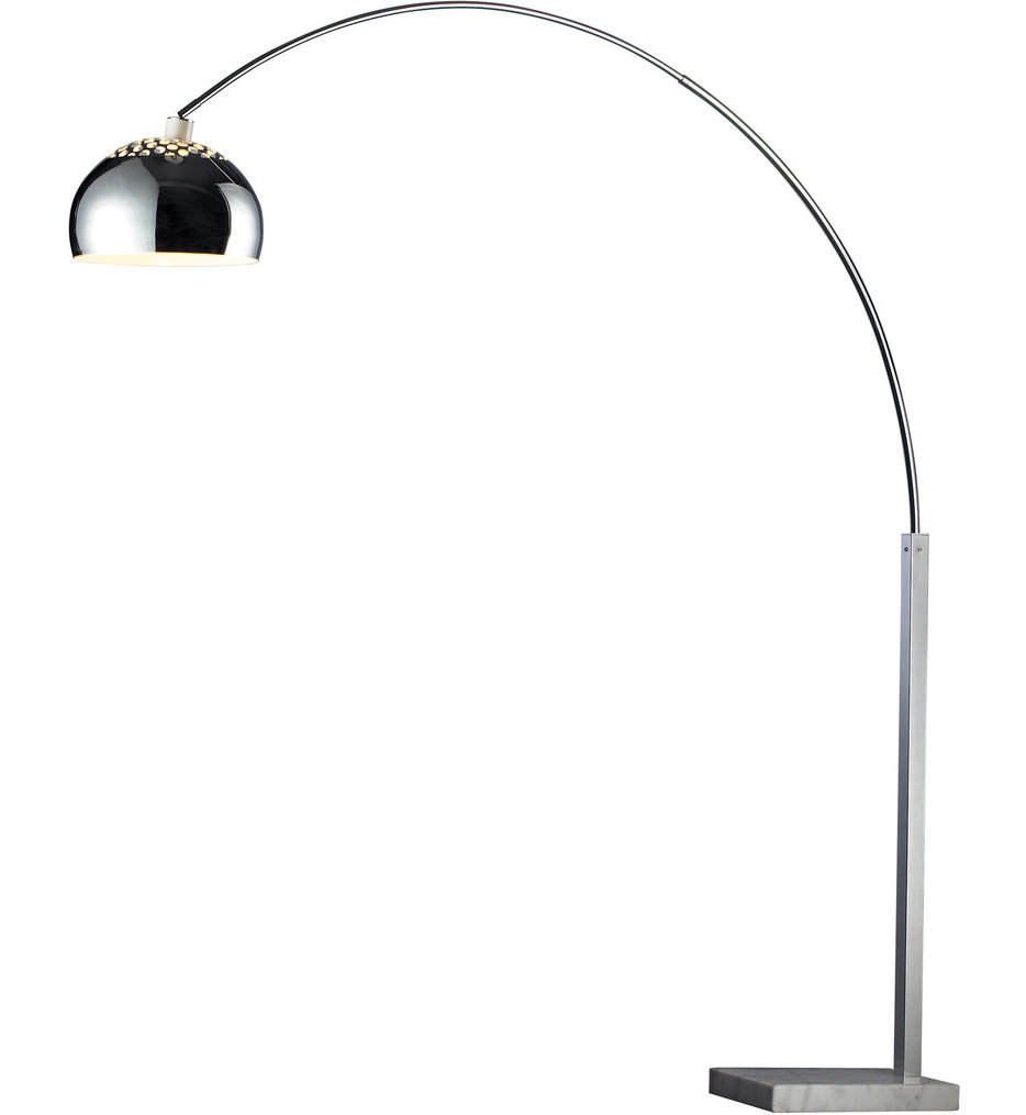 Dimond Penbrook Silver Plating White Arc Floor Lamp with sizing 934 X 1015