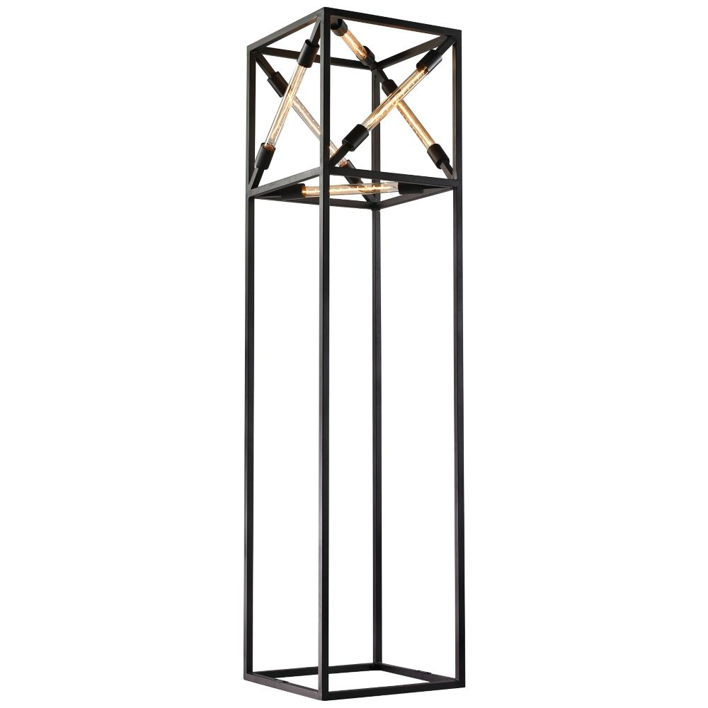 Dimond Toti Box Tube Black Metal Contemporary Floor Lamp within proportions 1000 X 1000