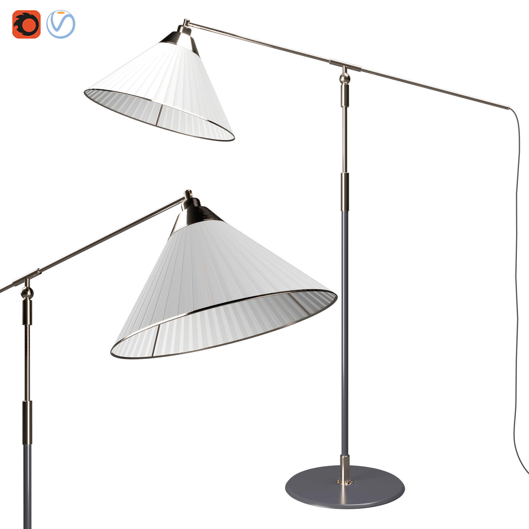 Dio Floor Lamp 3d Model pertaining to sizing 2200 X 2200