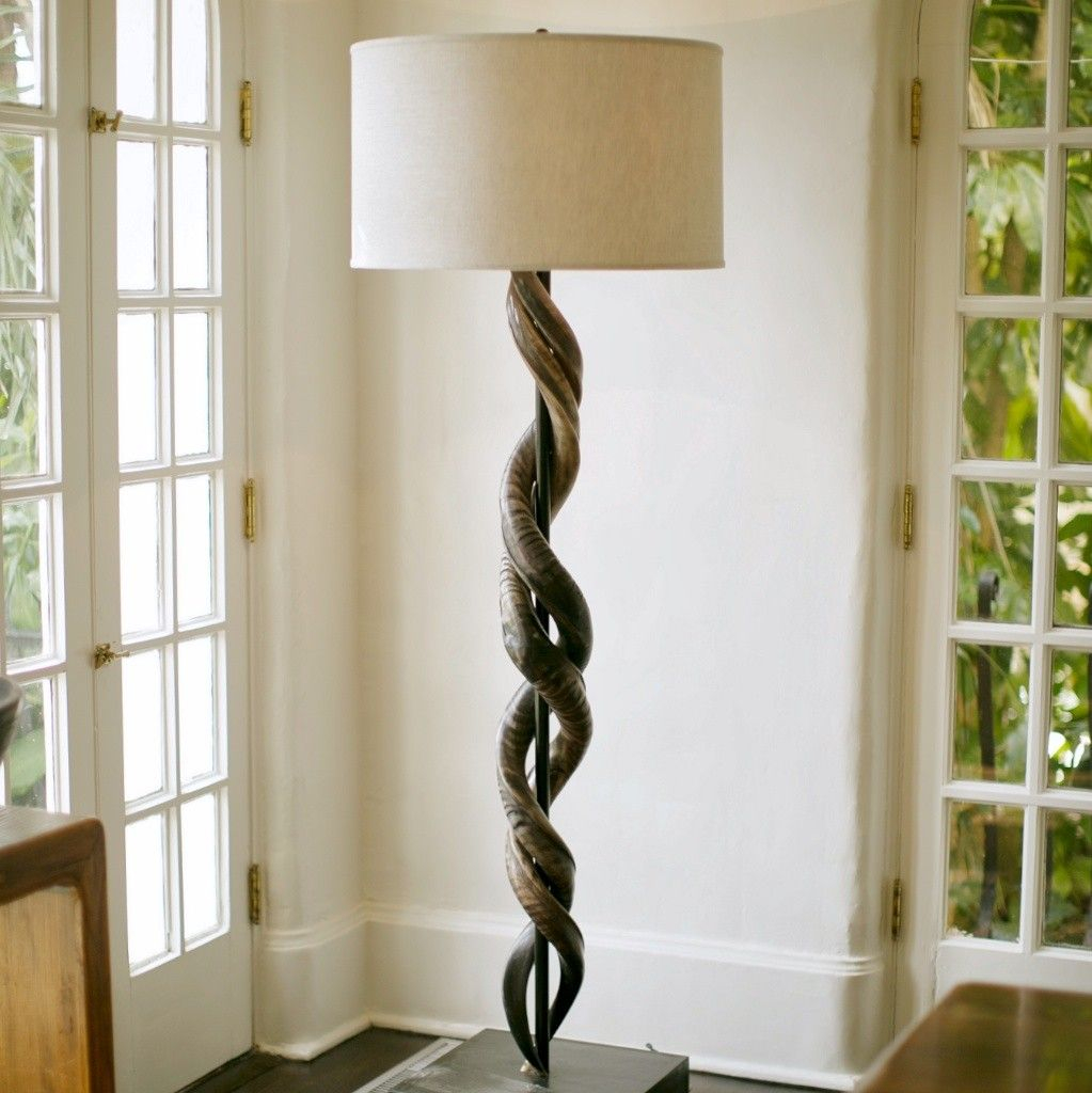Dira Kudu Horn Floor Lamp Each One Unique Handcrafted Works intended for proportions 1023 X 1024
