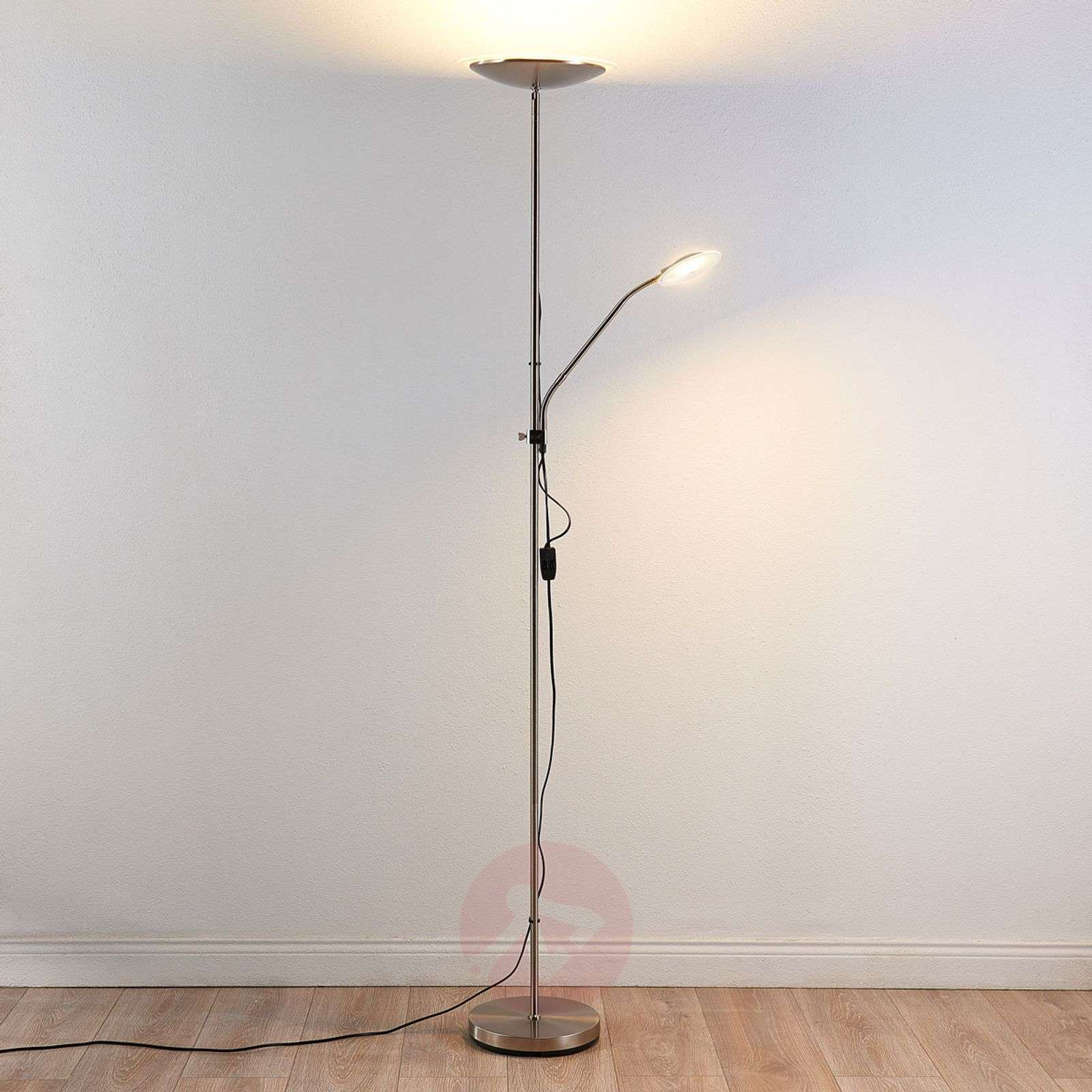 Discreet Led Floor Lamp Ela With Reading Arm intended for sizing 1600 X 1600