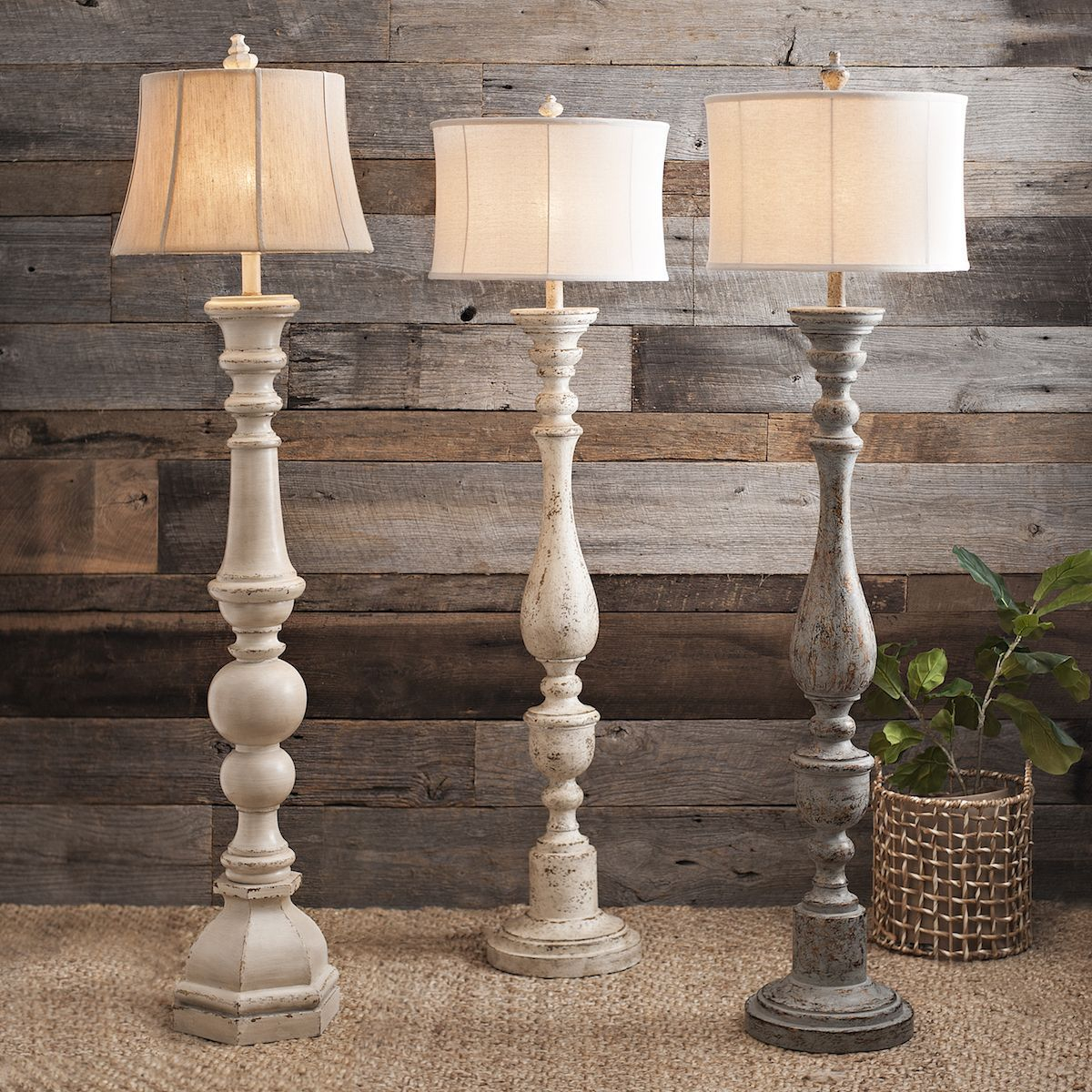 Distressed Cream Spindle Floor Lamp Farmhouse Floor Lamps for dimensions 1200 X 1200