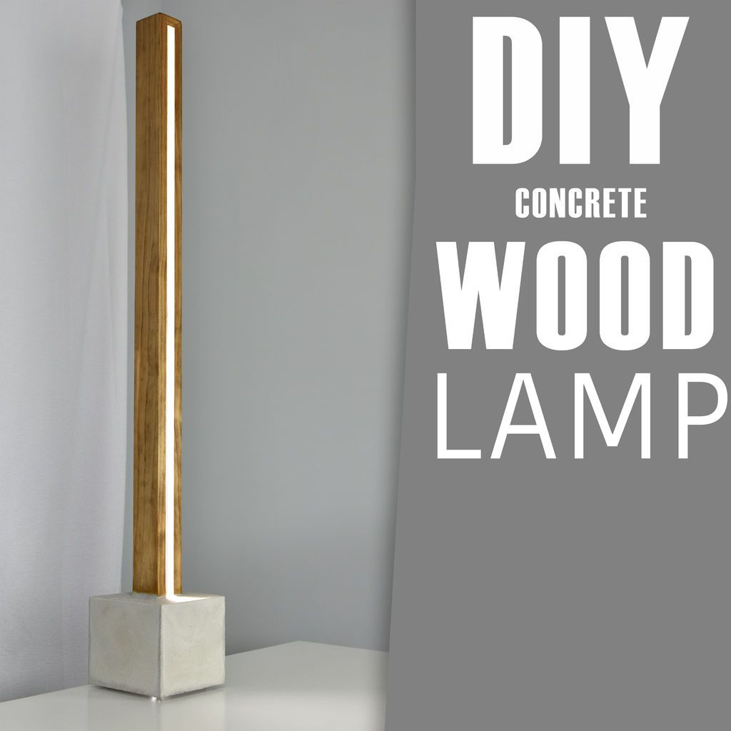 Diy Concrete And Wood Led Floor Lamp Arts And Crafts Led within sizing 1024 X 1024