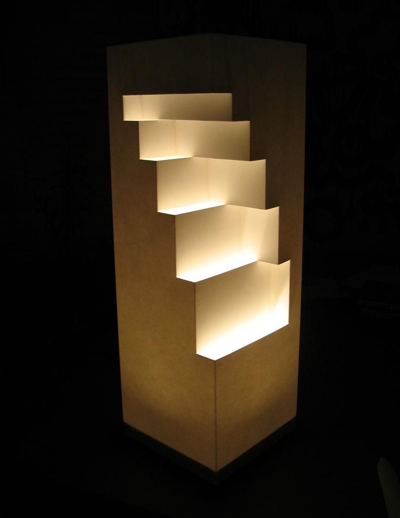 Diy Geometric Cut Paper Table Lamp Diy Paper Diy Craft intended for proportions 791 X 1024