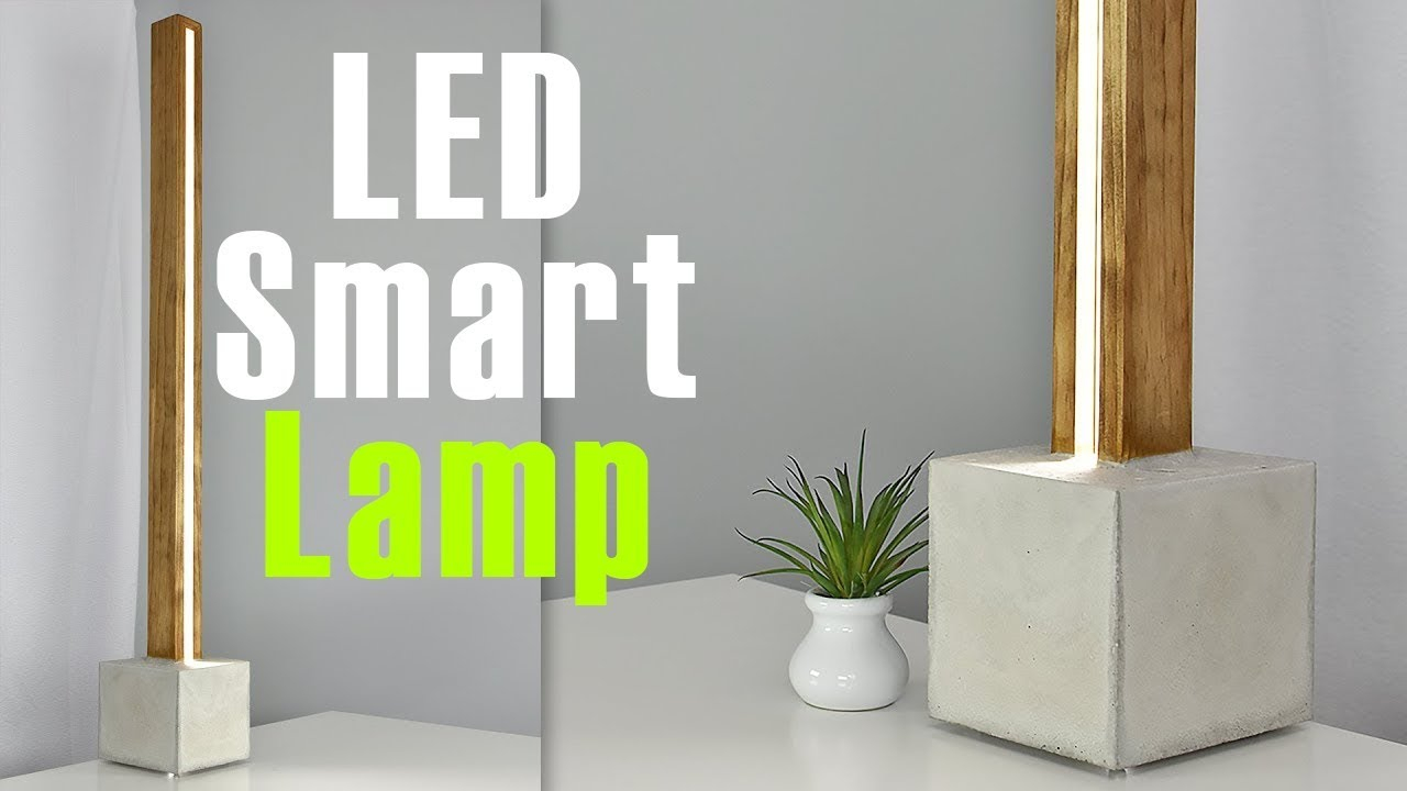 Diy Led Lamp With A Concrete Base Controlled It With A Mobile App within proportions 1280 X 720