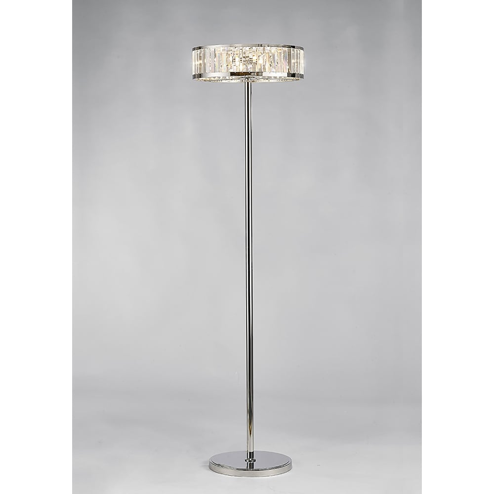 Diyas Il30177 Torre 5 Light Crystal Floor Lamp With Polished Chrome Finish regarding sizing 1000 X 1000