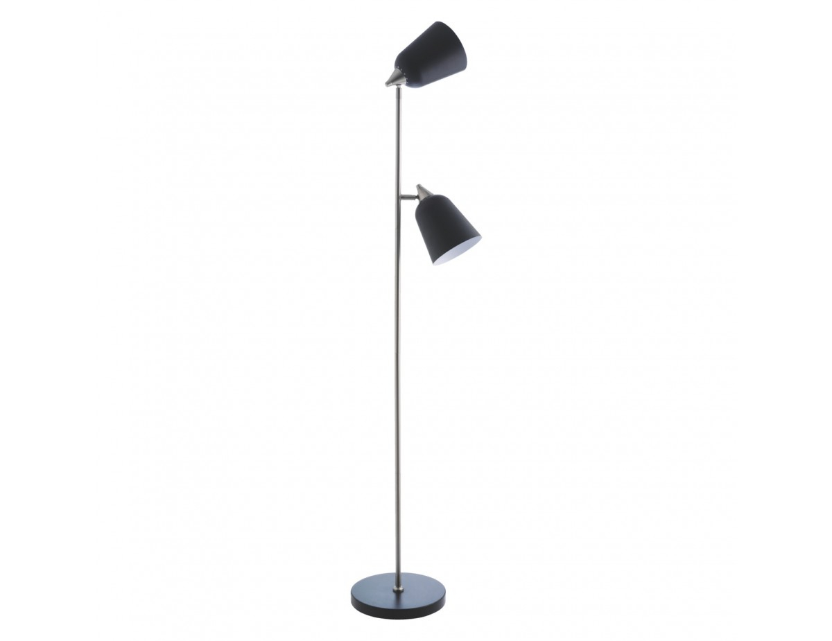 Double Black Metal Double Head Floor Lamp in measurements 1200 X 925