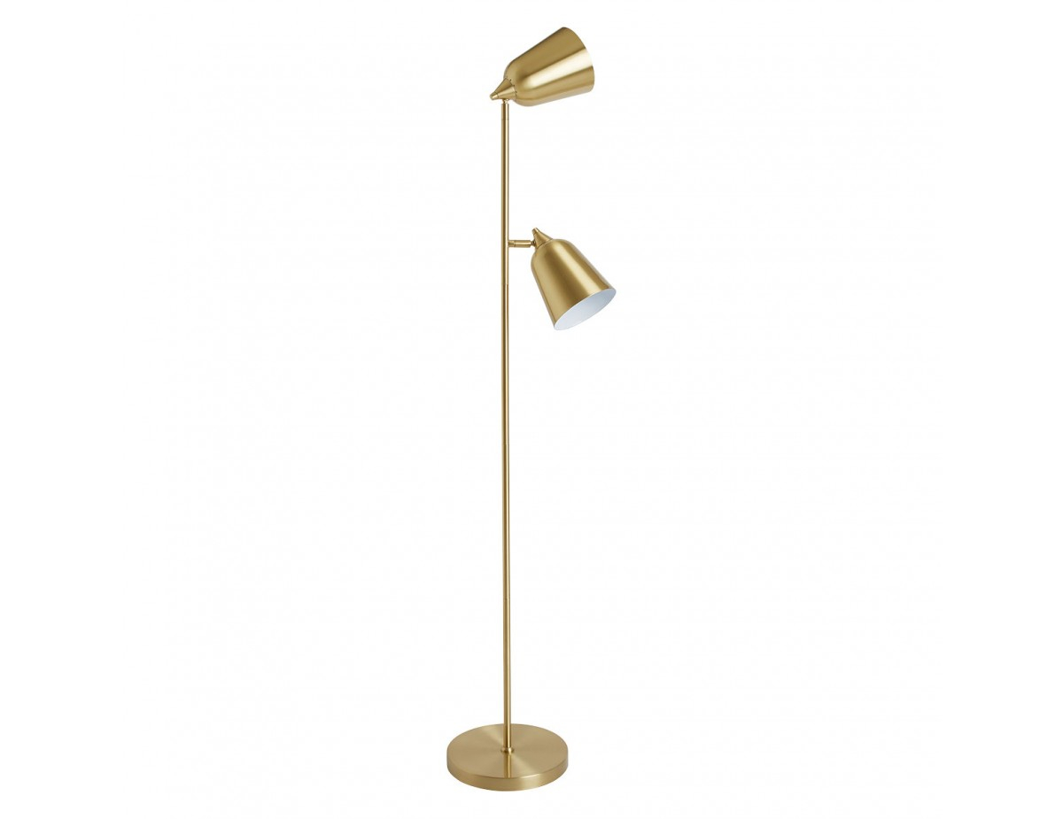 Double Brass Metal Double Headed Floor Lamp pertaining to proportions 1200 X 925