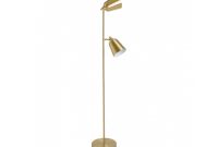 Double Brass Metal Double Headed Floor Lamp with dimensions 1200 X 925