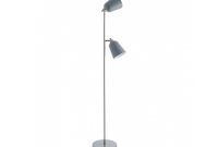 Double Grey Metal Twin Head Floor Lamp intended for sizing 1200 X 925