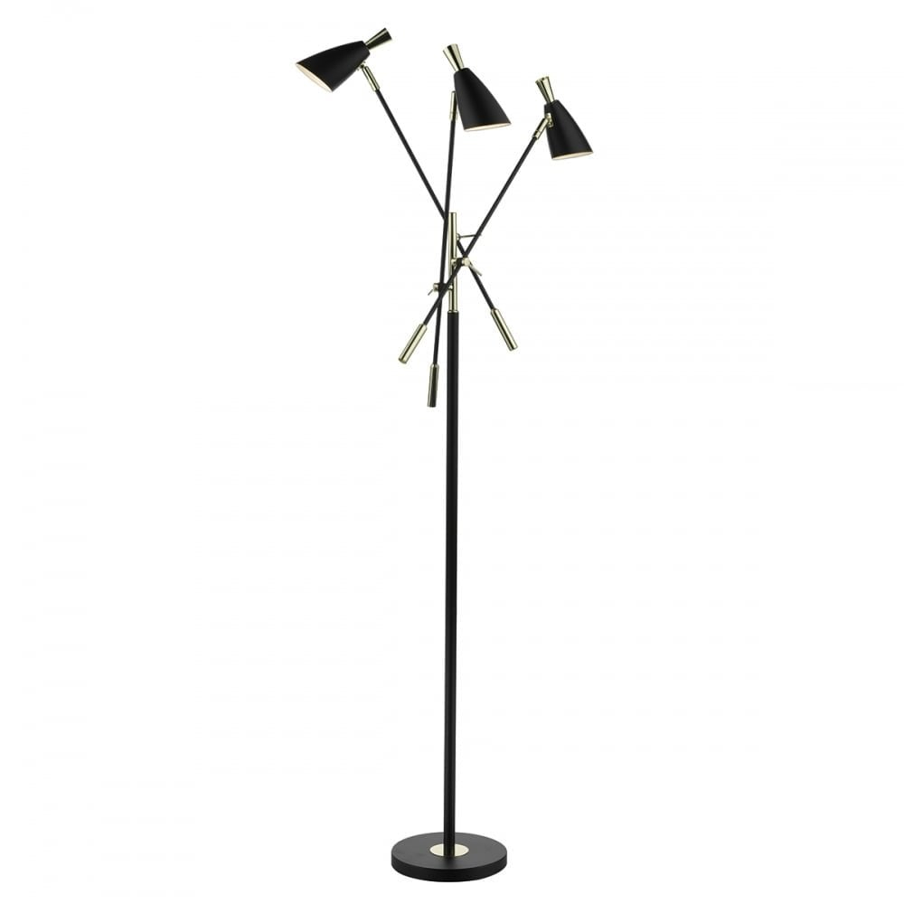 Dr Lighting Group Die4954 Diego 3 Light Floor Lamp Black Gold pertaining to dimensions 1000 X 1000