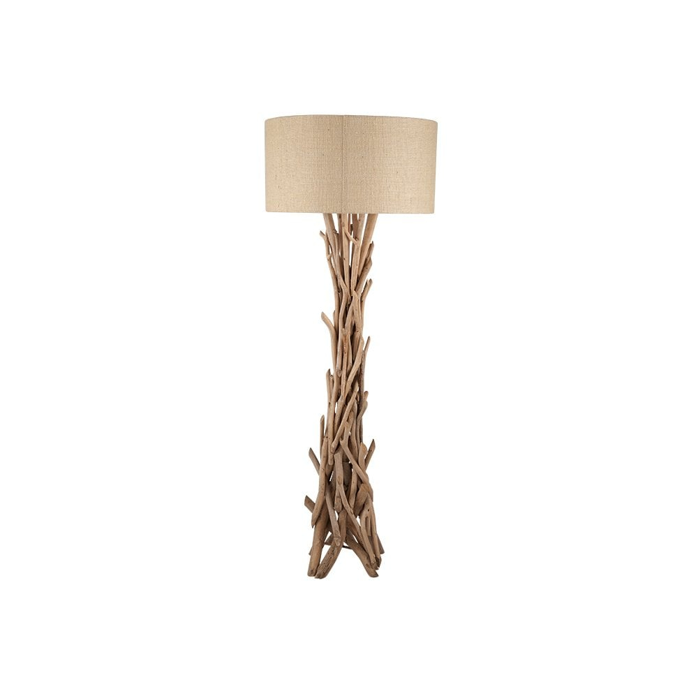 Drift Wood Floor Lamp With Natural Jute Shade in sizing 1000 X 1000