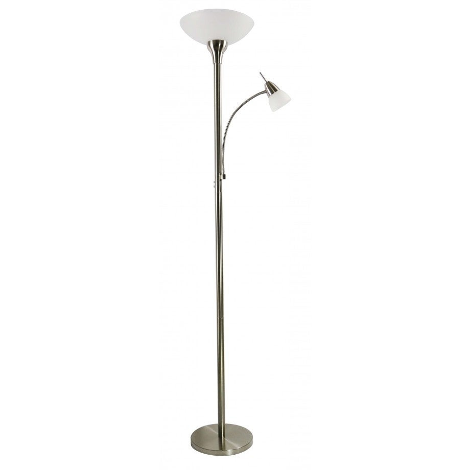 Dual Led Floor Lamp Adjustable Reading Light Dimmable Satin Finish Na within dimensions 920 X 920