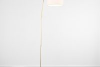 Dubose Floor Lamp In Gold With Cement Base White Shade with regard to measurements 1200 X 1200