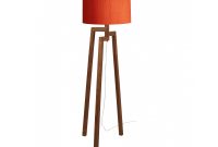 Dylan Dylan Walnut Floor Lamp With Orange Drum Silk Shade intended for dimensions 1200 X 925
