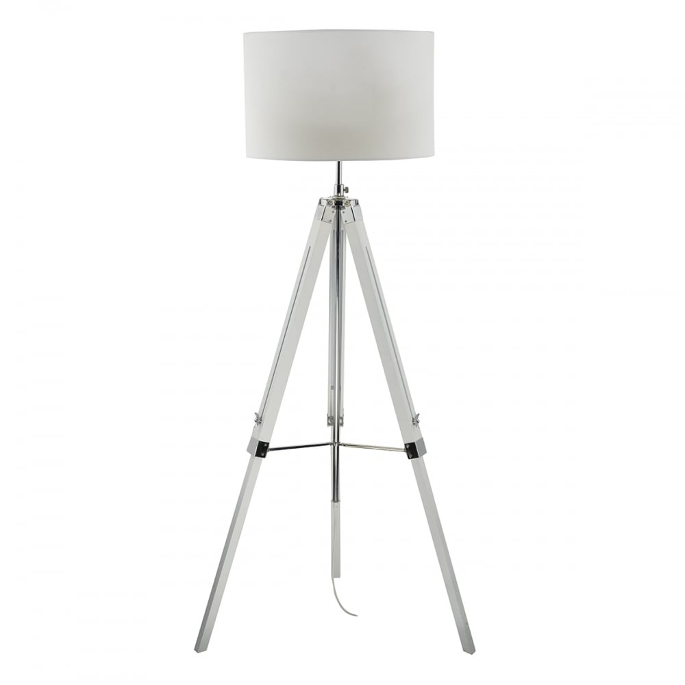 Easel Adjustable Tripod Floor Lamp In White Finish Base Only pertaining to dimensions 1000 X 1000