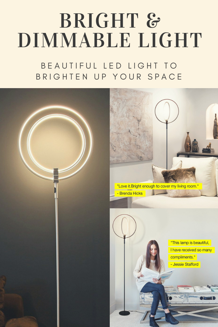 Eclipse Led Floor Lamp Very Bright Dimmable Light For inside measurements 735 X 1102