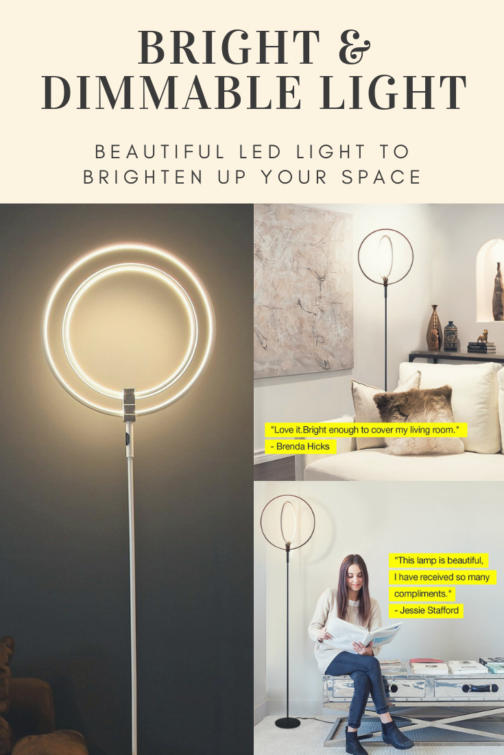 Eclipse Led Floor Lamp Very Bright Dimmable Light For throughout size 735 X 1102